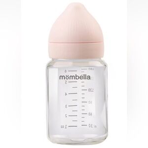 Mombella | Classic PPSU Silicone Baby Feeding Glass Bottle 6oz Old Rose BPA Free